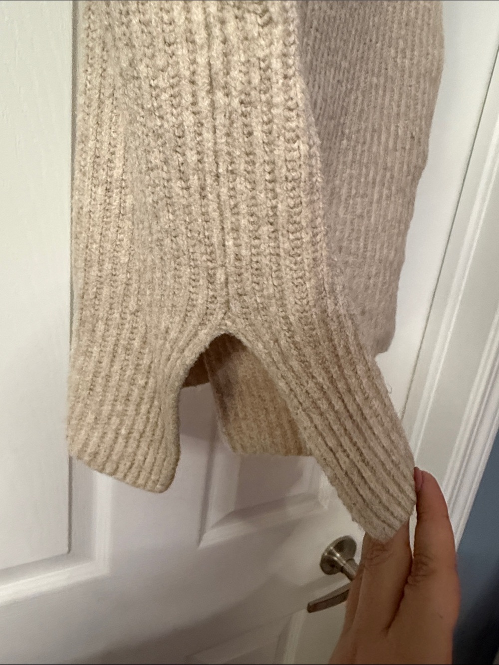 Dynamite Ribbed Mock Neck Tank - Beige - Picture 4 of 4
